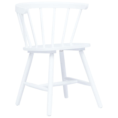 Maison Madeleine -  5 Piece Dining Set Solid Rubber Wood White